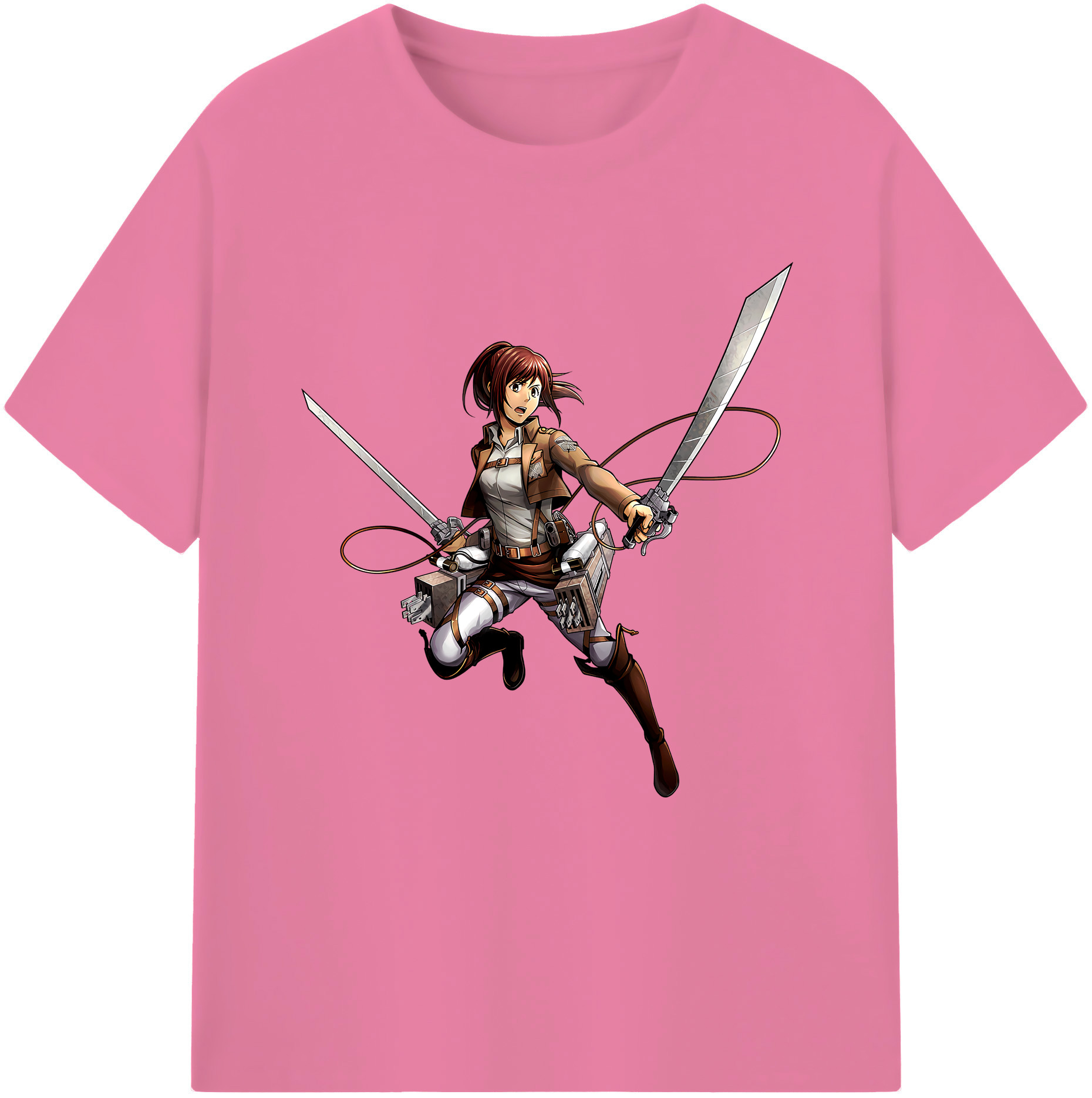 （画像用） 進撃の巨人 サシャ·ブラウス Attack on Titan Sasha Blaus 綿100％半袖Tシャツ（フロントプリント）